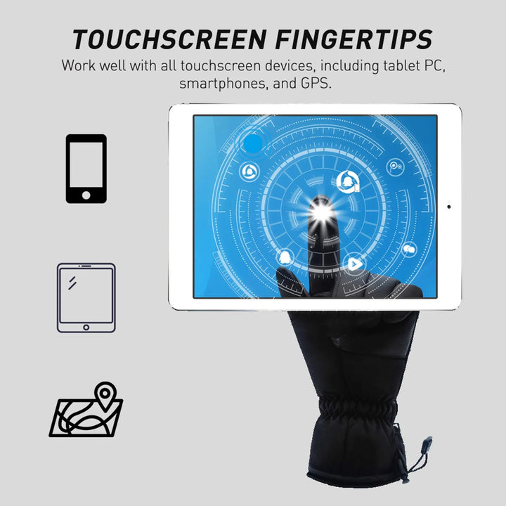 Heated Motorcycle Glove Winter Warm Snowmobile Skiing Gloves Waterproof Touch Screen Rechargeable Heating Thermal Moto Guantes - Vogue Vista UK